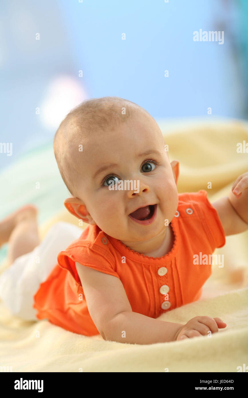 Baby, 5 months, portrait, Stock Photo
