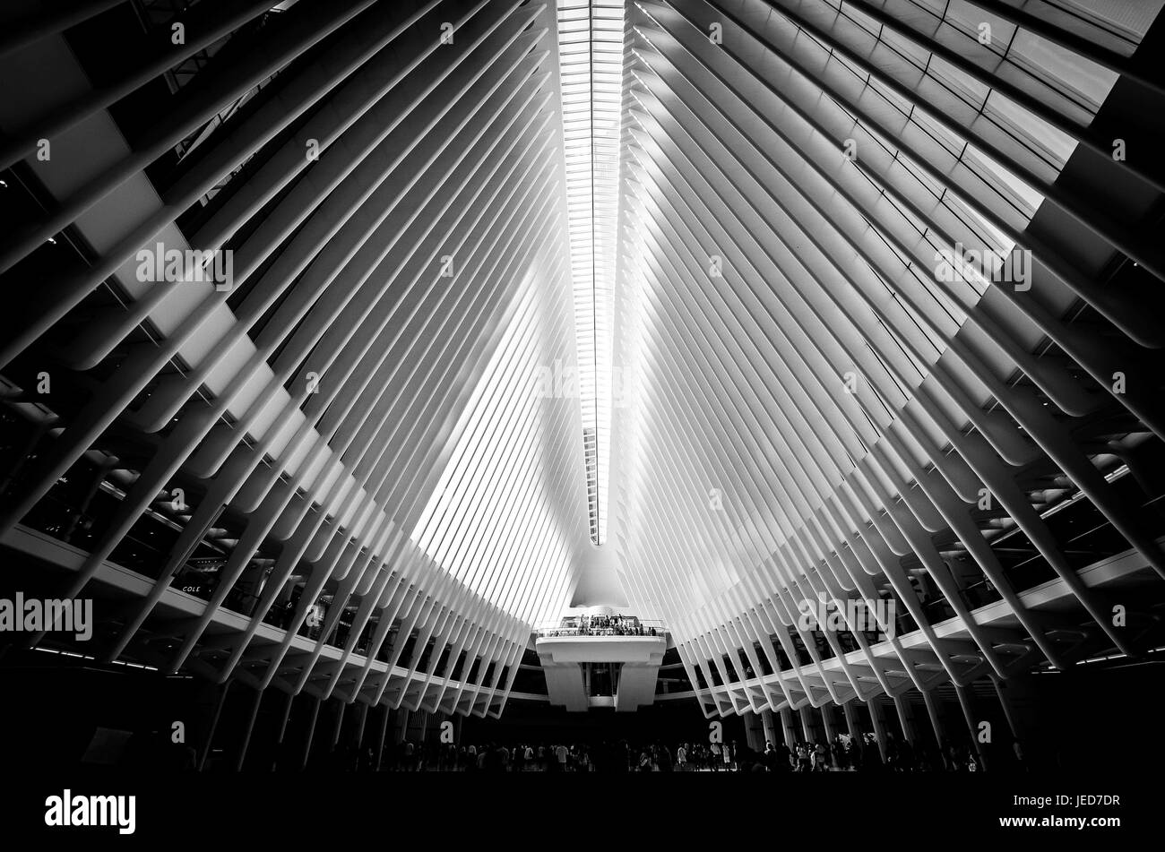 New York City, New York, USA. 24th Aug, 2016. The Oculus, the common name of the structure that houses the Westfield Stores at the WTC. After the 9/11 attacks, the WTC shopping mall was closed until 2016. Estimated cost was $4 billion. It also serves as the PATH train entrance. Credit: Sachelle Babbar/ZUMA Wire/Alamy Live News Stock Photo