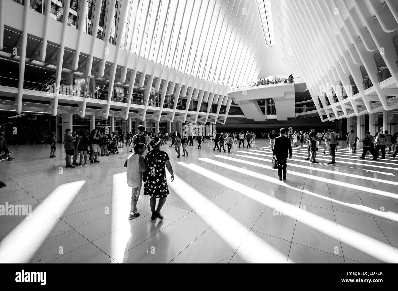 New York City, New York, USA. 24th Aug, 2016. The Oculus, the common name of the structure that houses the Westfield Stores at the WTC. After the 9/11 attacks, the WTC shopping mall was closed until 2016. Estimated cost was $4 billion. It also serves as the PATH train entrance. Credit: Sachelle Babbar/ZUMA Wire/Alamy Live News Stock Photo