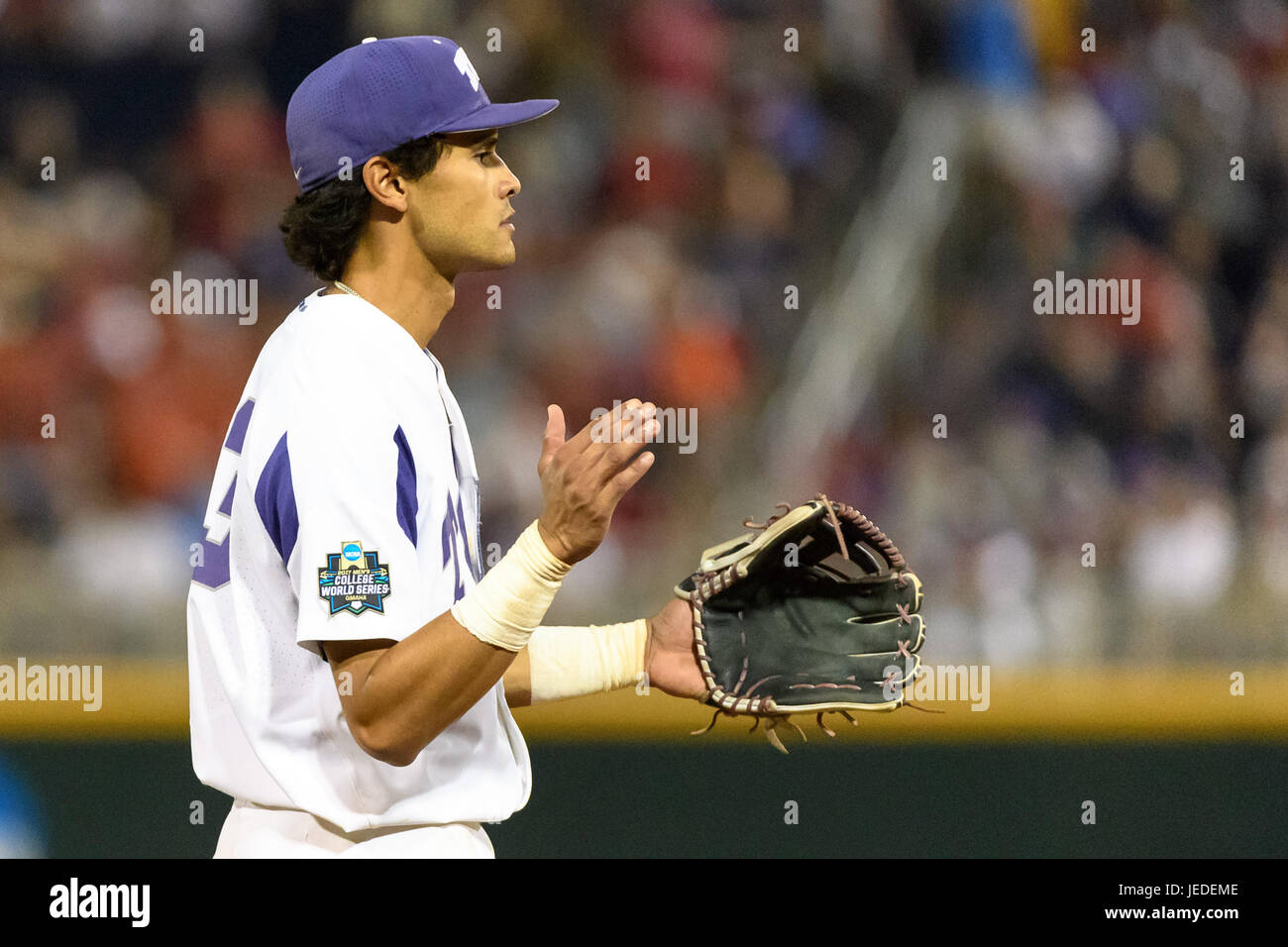 Omaha, NE USA. 22nd June, 2017. TCU infielder Elliott Barzilli 3 in