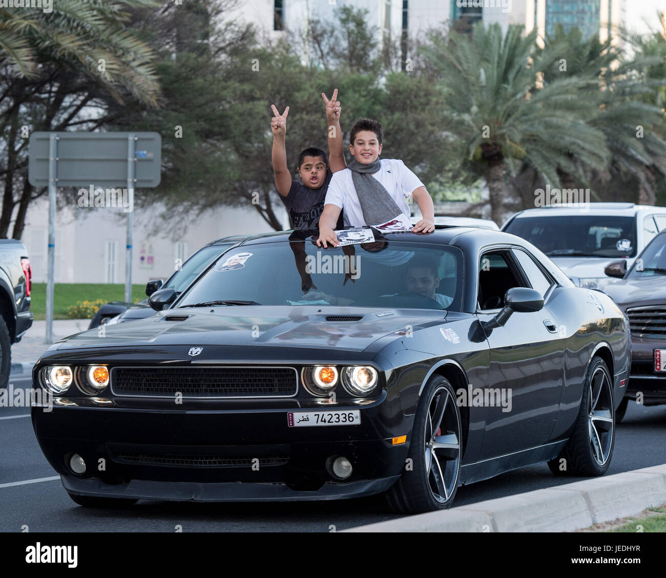 ramadan car parade qatar