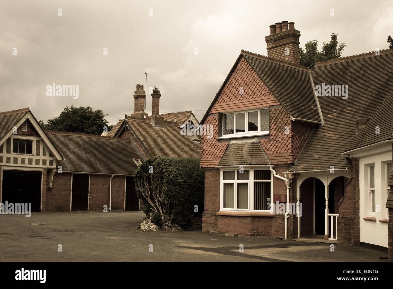 garages and house at Bletchley Park house and grounds as in film the