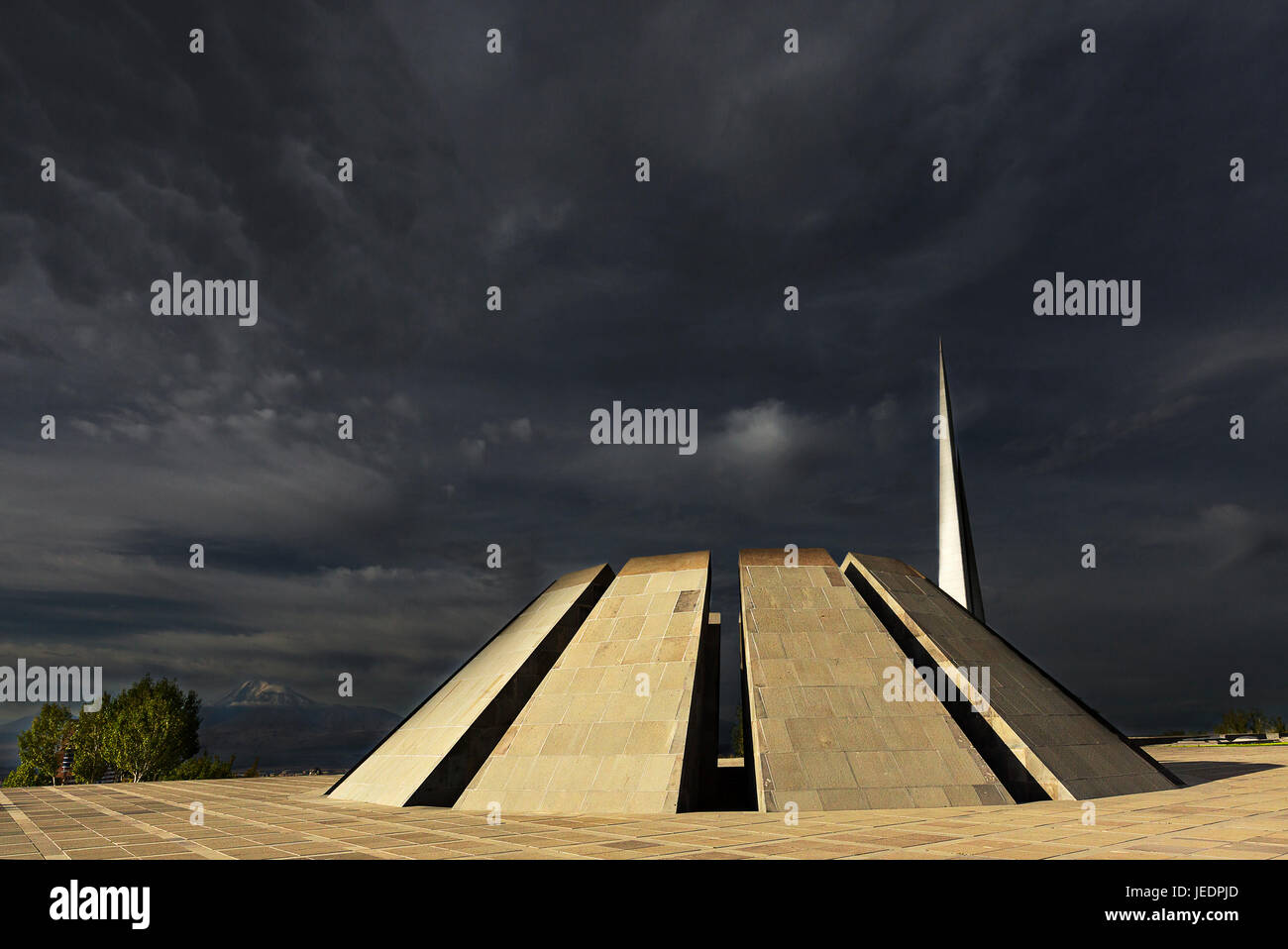 Genocide memorial in Yerevan, Armenia. Stock Photo