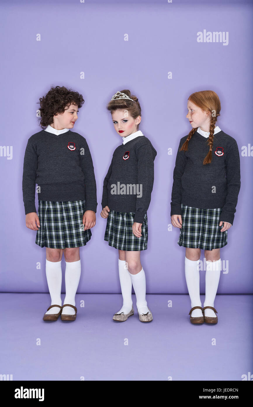 Group of school girls in uniform hi-res stock photography and images ...