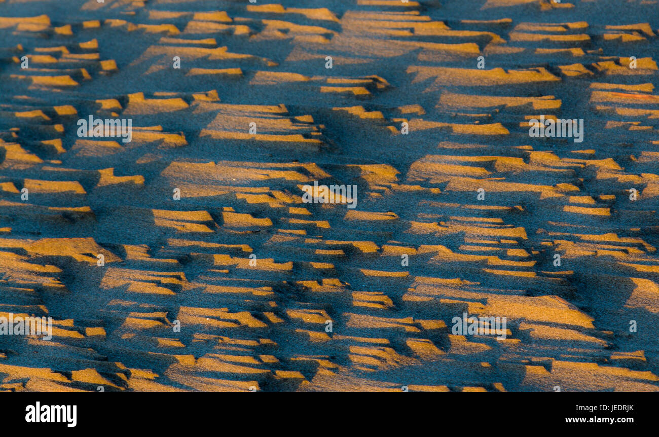 sand that has been blown by the wind making a wonderful texture. Stock Photo