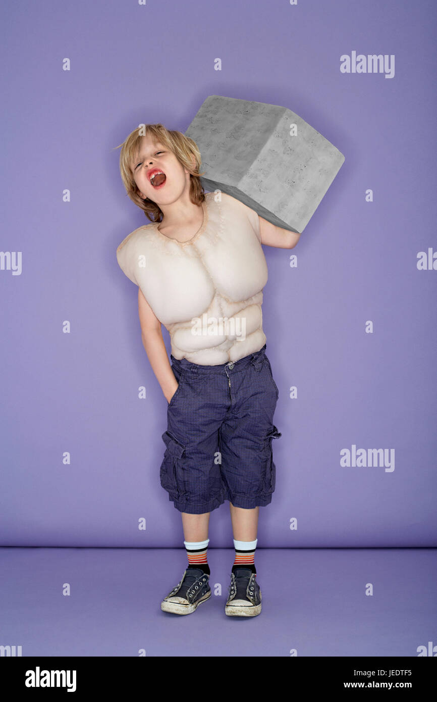 Portrait of little boy dressed up as Hercules Stock Photo Alamy
