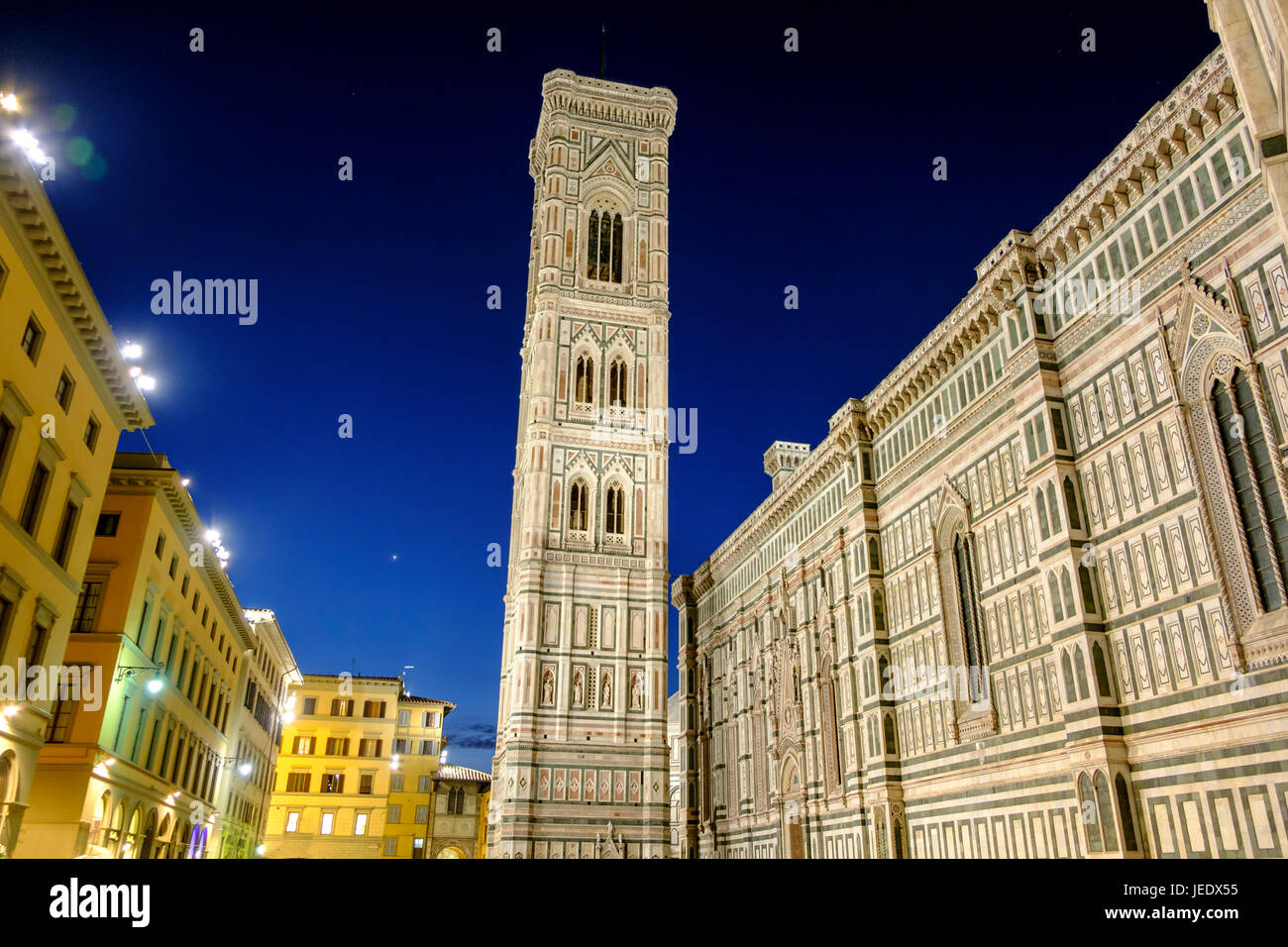 Dämmerung, Dom, Kathedrale von Florenz, Duomo Santa Maria del Fiore, Florenz, Toskana, Italien Stock Photo
