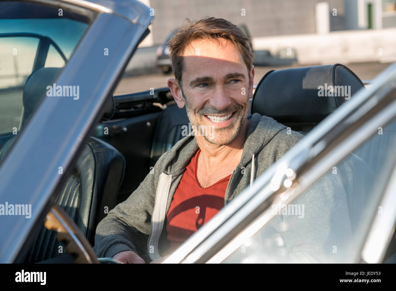 Man driving sports car funny hi-res stock photography and images - Alamy
