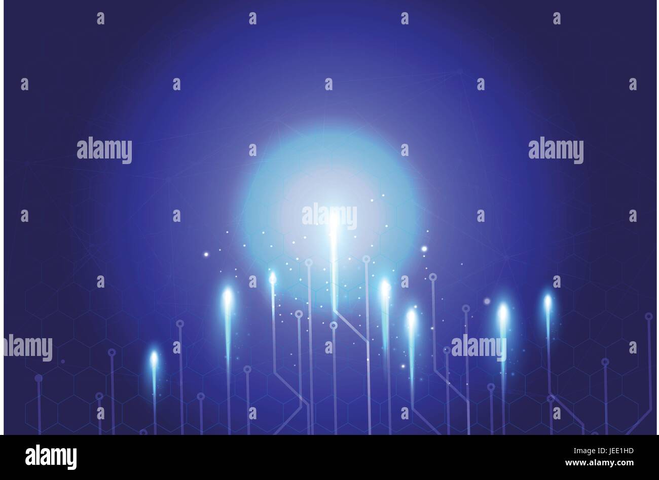 blue background abstract technology network concept Stock Vector Image ...