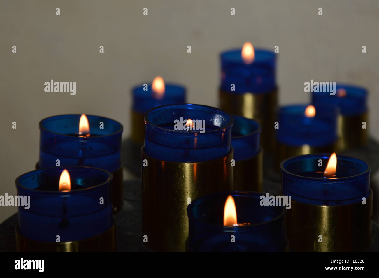 Blue Candels Stock Photo