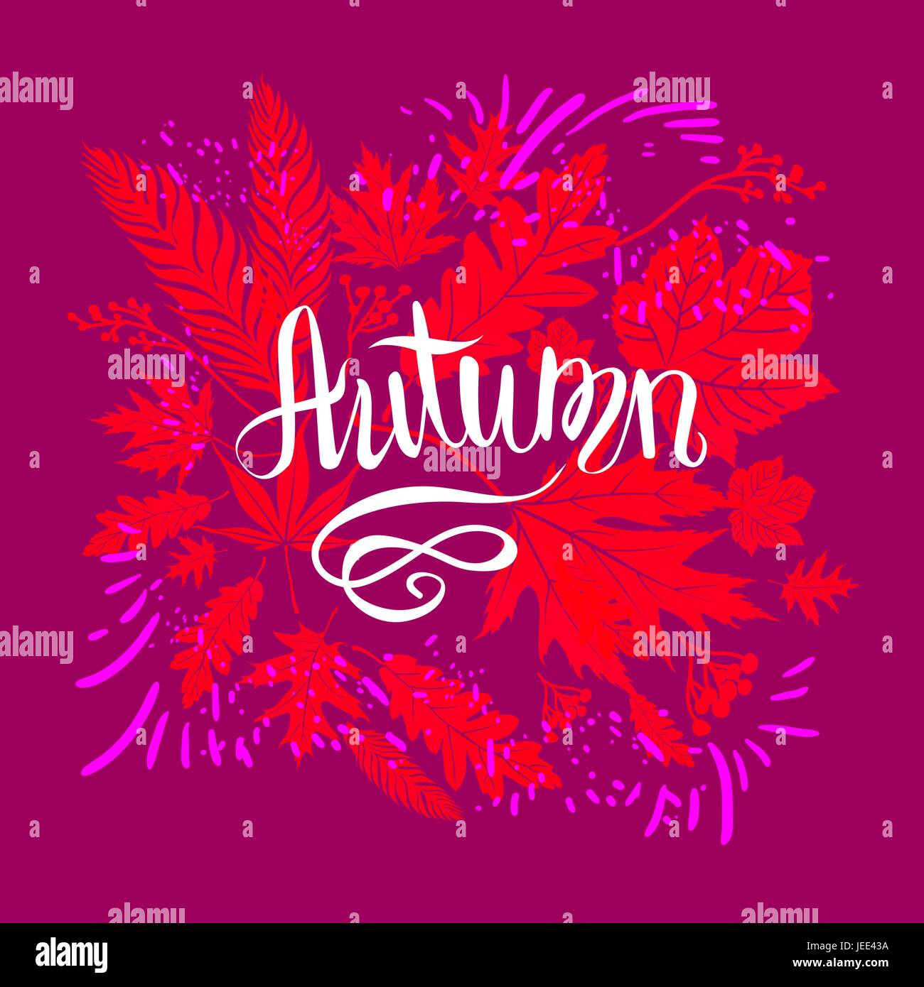 Autumn bright design Stock Vector