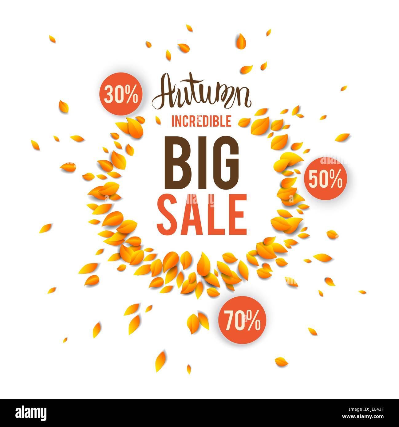 Autumn incredible sale Stock Vector