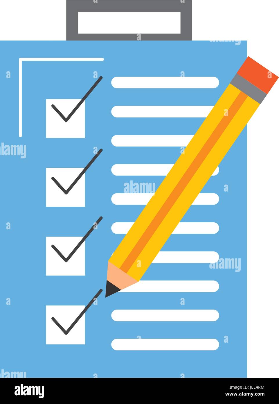 checklist order with pencil delivery service Stock Vector Image & Art ...