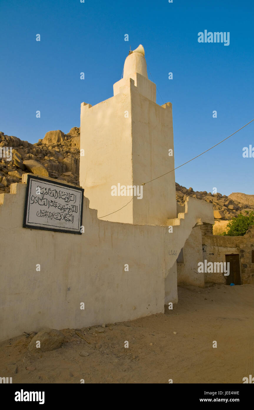 Village Djanet, mosque, Algeria, Africa, Stock Photo