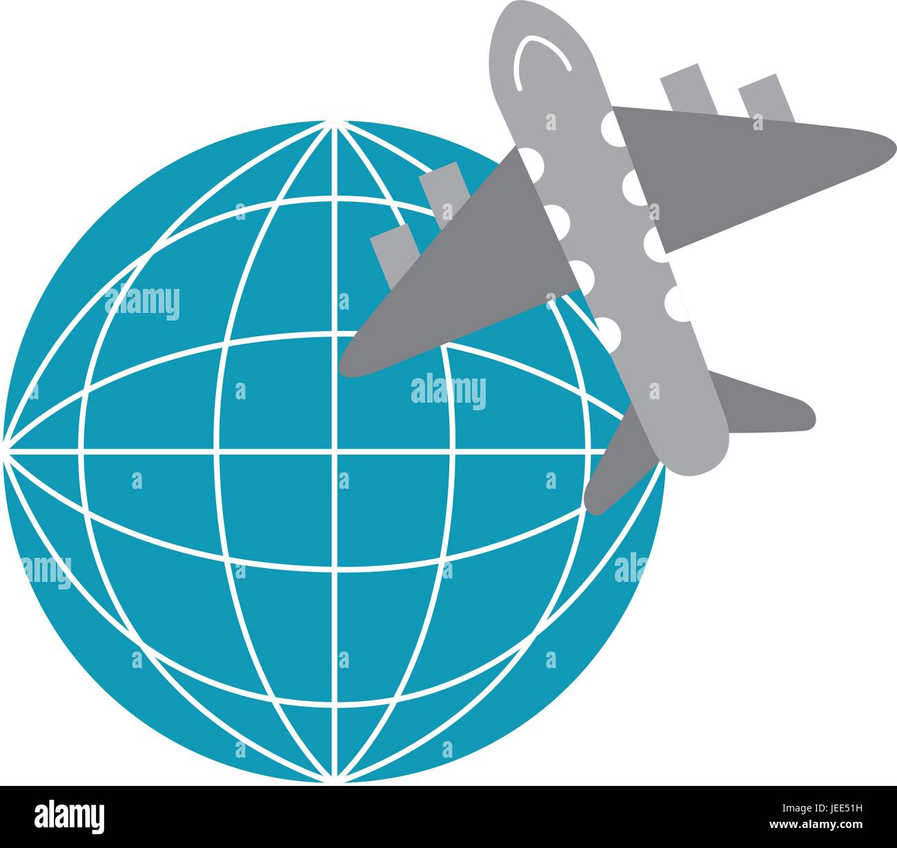 airplane flying around the world Stock Vector Image & Art - Alamy