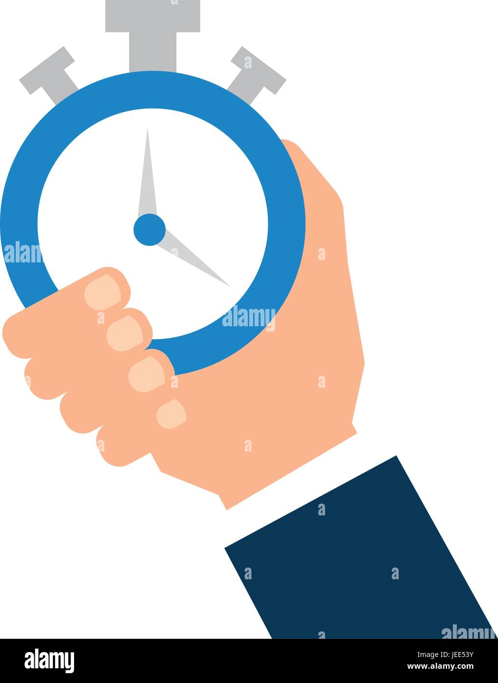 hand human with chronometer watch isolated icon Stock Vector Image ...