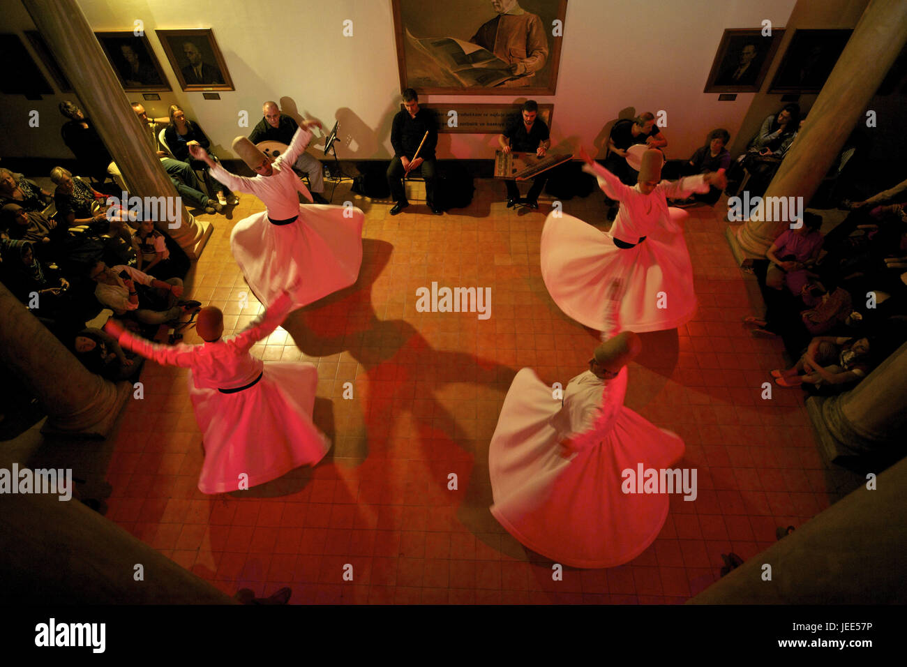 Turkey, Istanbul, dancing dervishes, raised view Stock Photo - Alamy