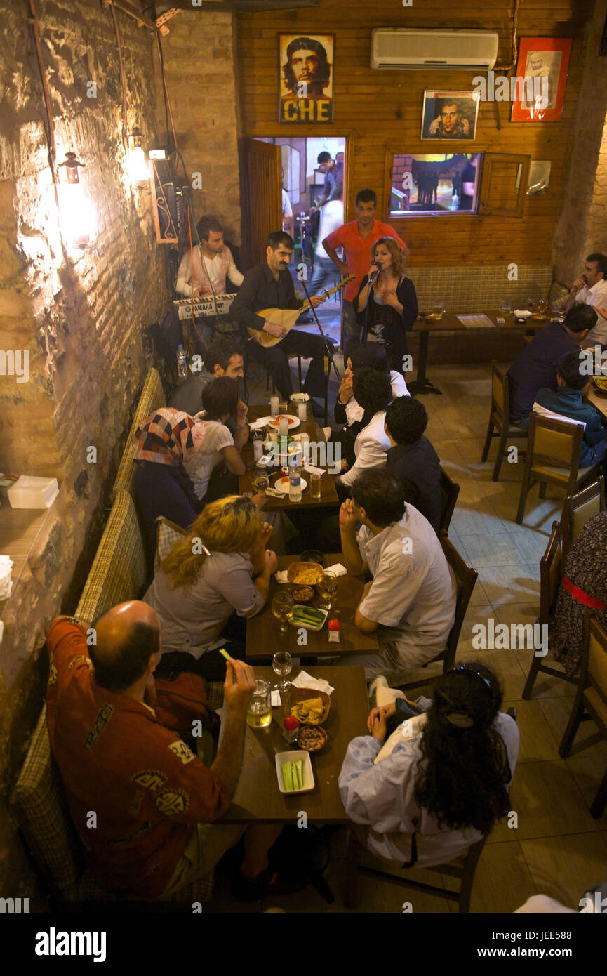 turkey istanbul beyoglu part of town of taksim munzur musician in a bar stock photo alamy