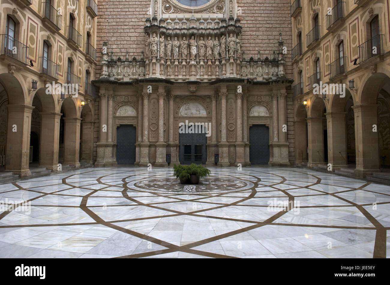 Spain, Catalonia, cloister of Montserrat, church, Stock Photo