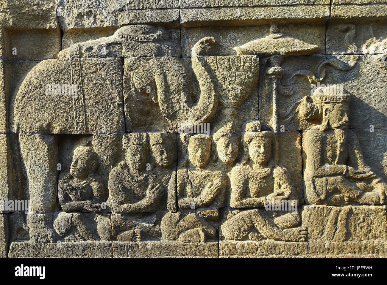 Asia, Java, Borobudur, relief sculpture, close up Stock Photo - Alamy
