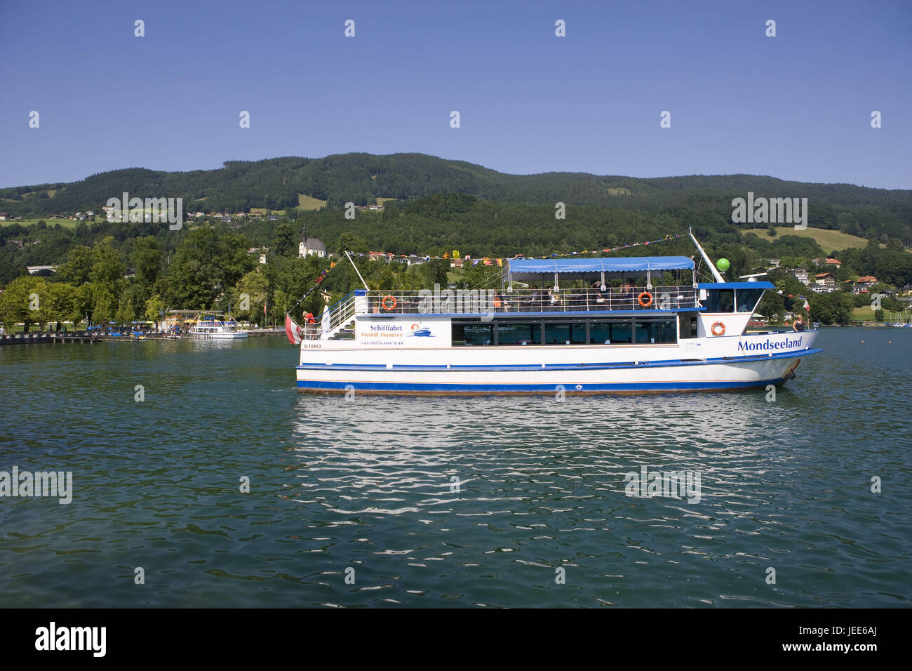 Austria, salt chamber property, lunar lake, holiday ship, Stock Photo