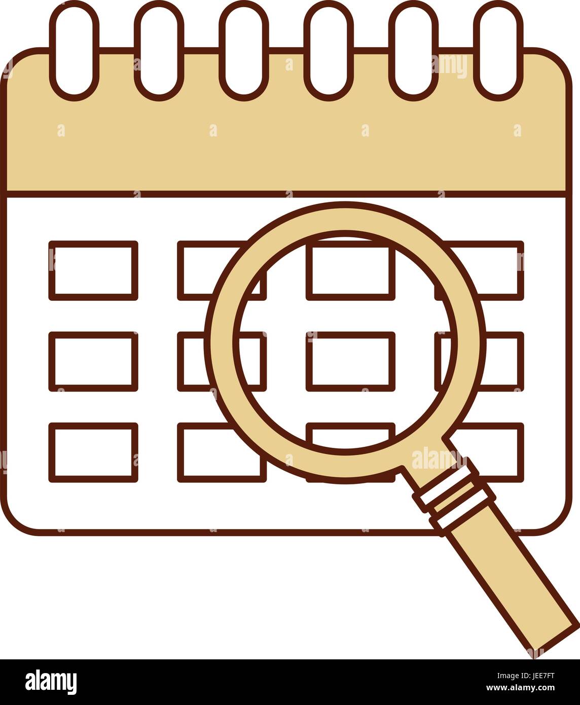 calendar reminder with magnifying glass Stock Vector Image & Art Alamy