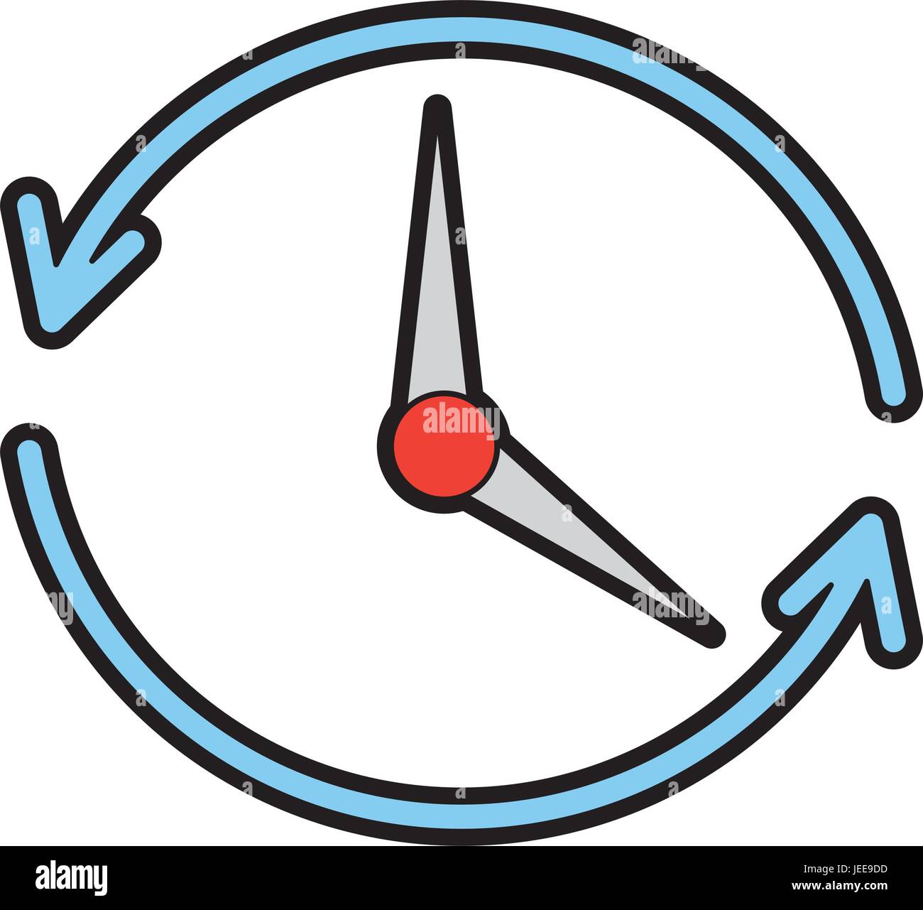 time clock with arrows icon Stock Vector Image & Art Alamy