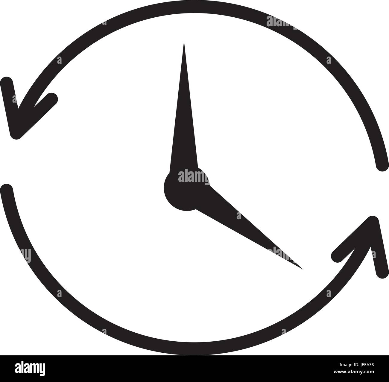 time clock with arrows icon Stock Vector Image & Art Alamy