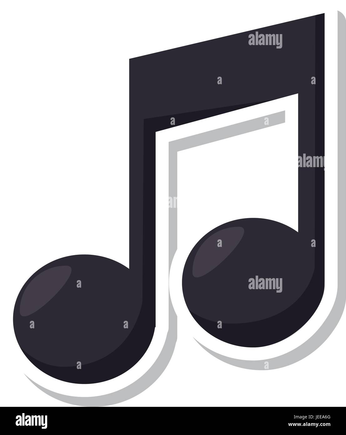 music note isolated icon vector illustration design Stock Vector Image ...