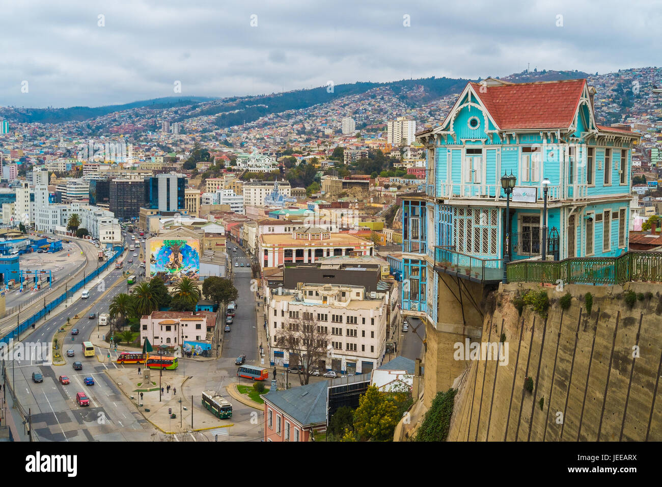 View of Valparaiso, Chile Stock Photo