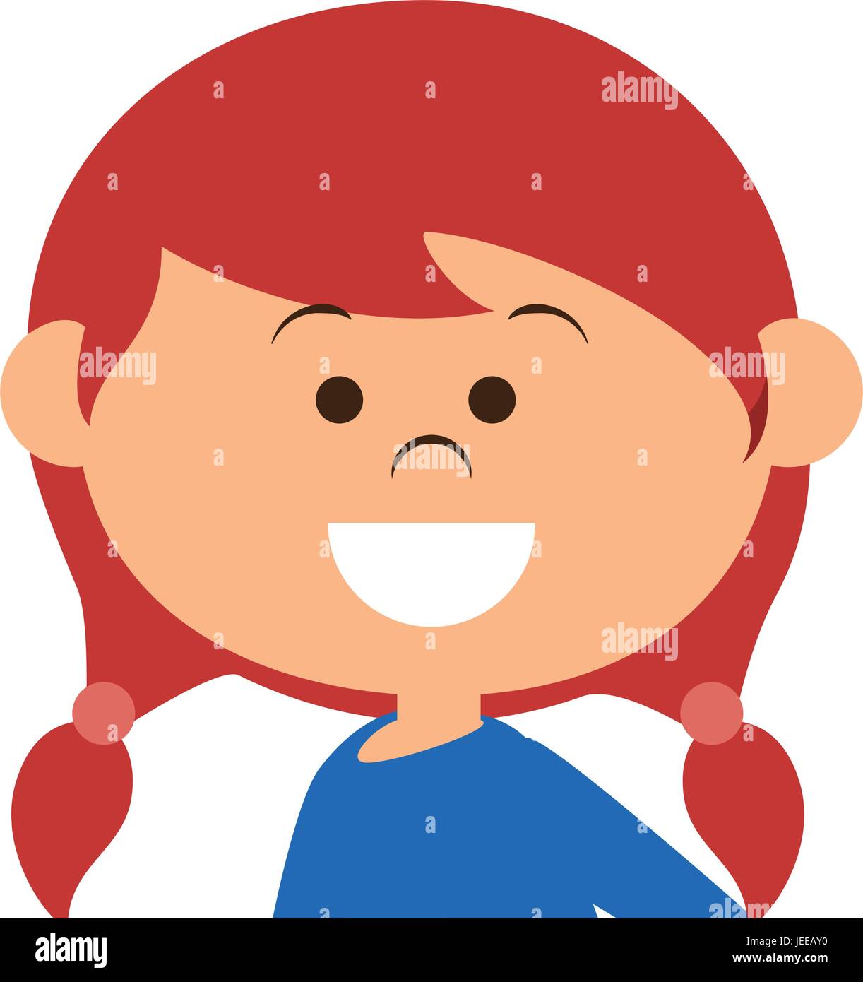 cute little girl character vector illustration design Stock Vector ...