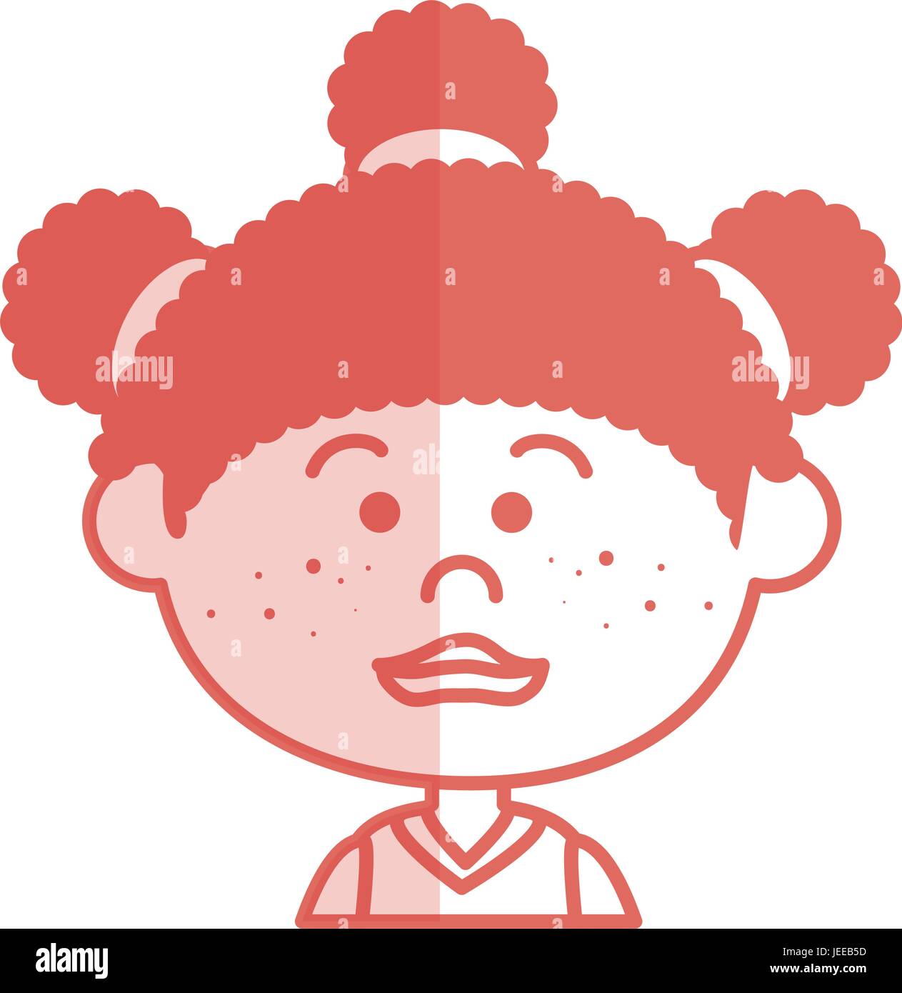 cute little girl character vector illustration design Stock Vector ...