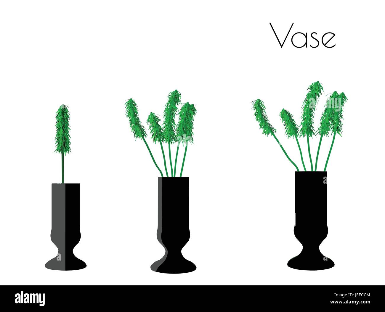 EPS 10 vector illustration of Vase silhouette on white background Stock Vector