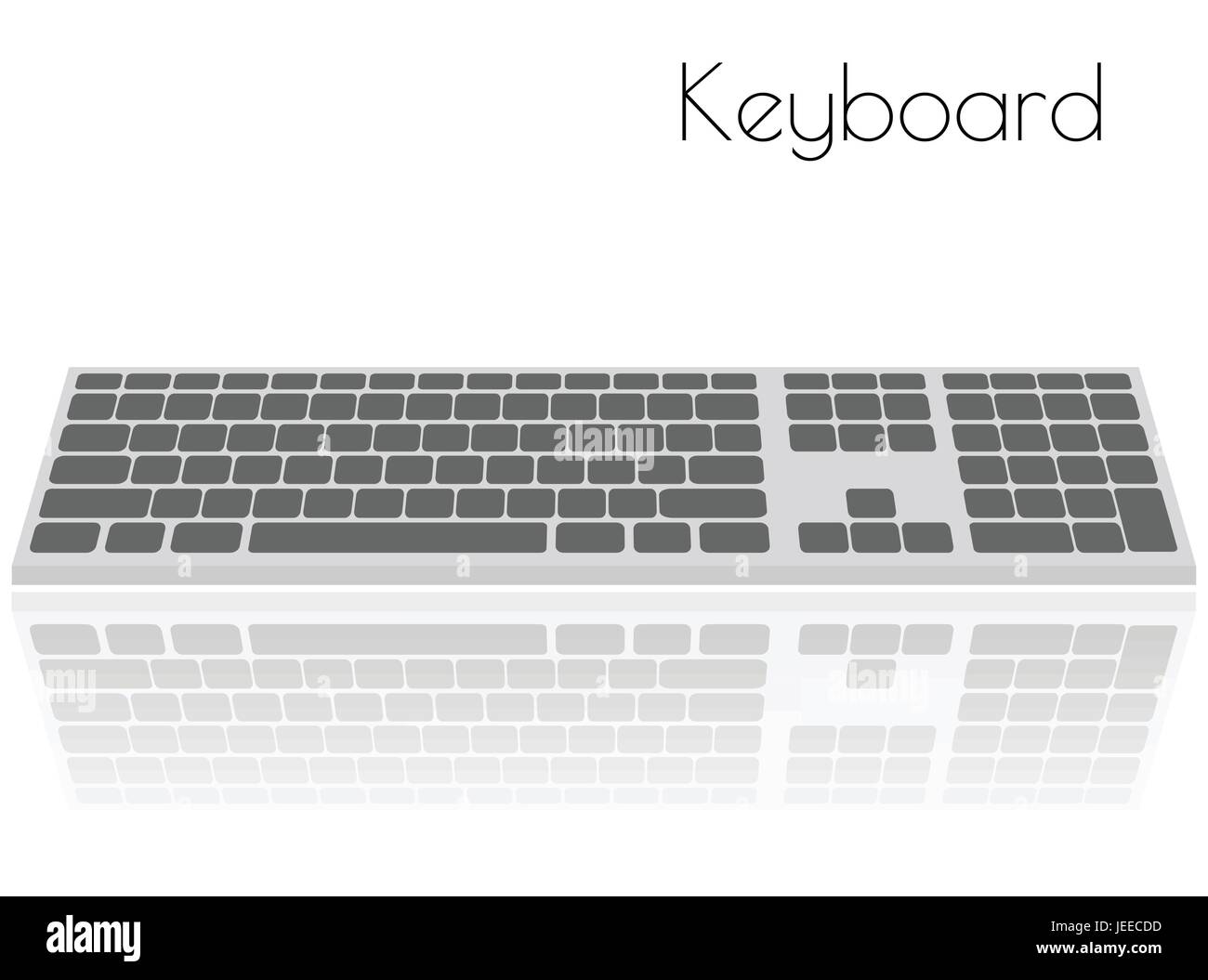 EPS 10 vector illustration of Keyboard on white background Stock Vector