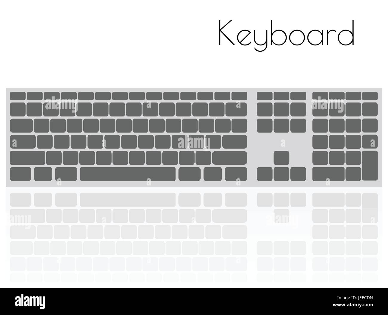 EPS 10 vector illustration of Keyboard on white background Stock Vector
