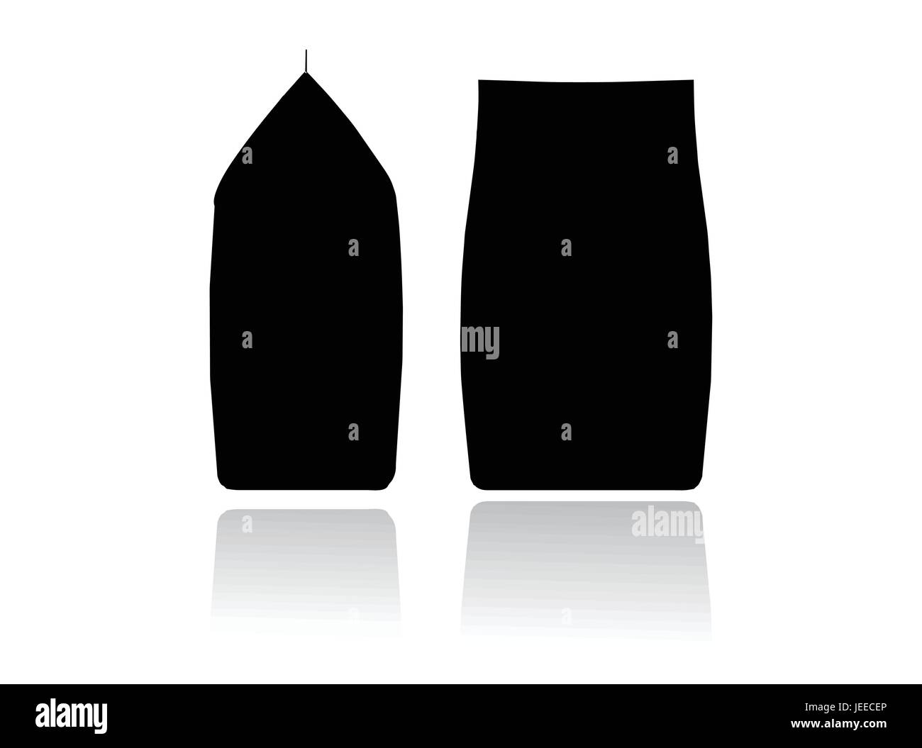 EPS 10 vector illustration of Coffee bag silhouette on white background ...