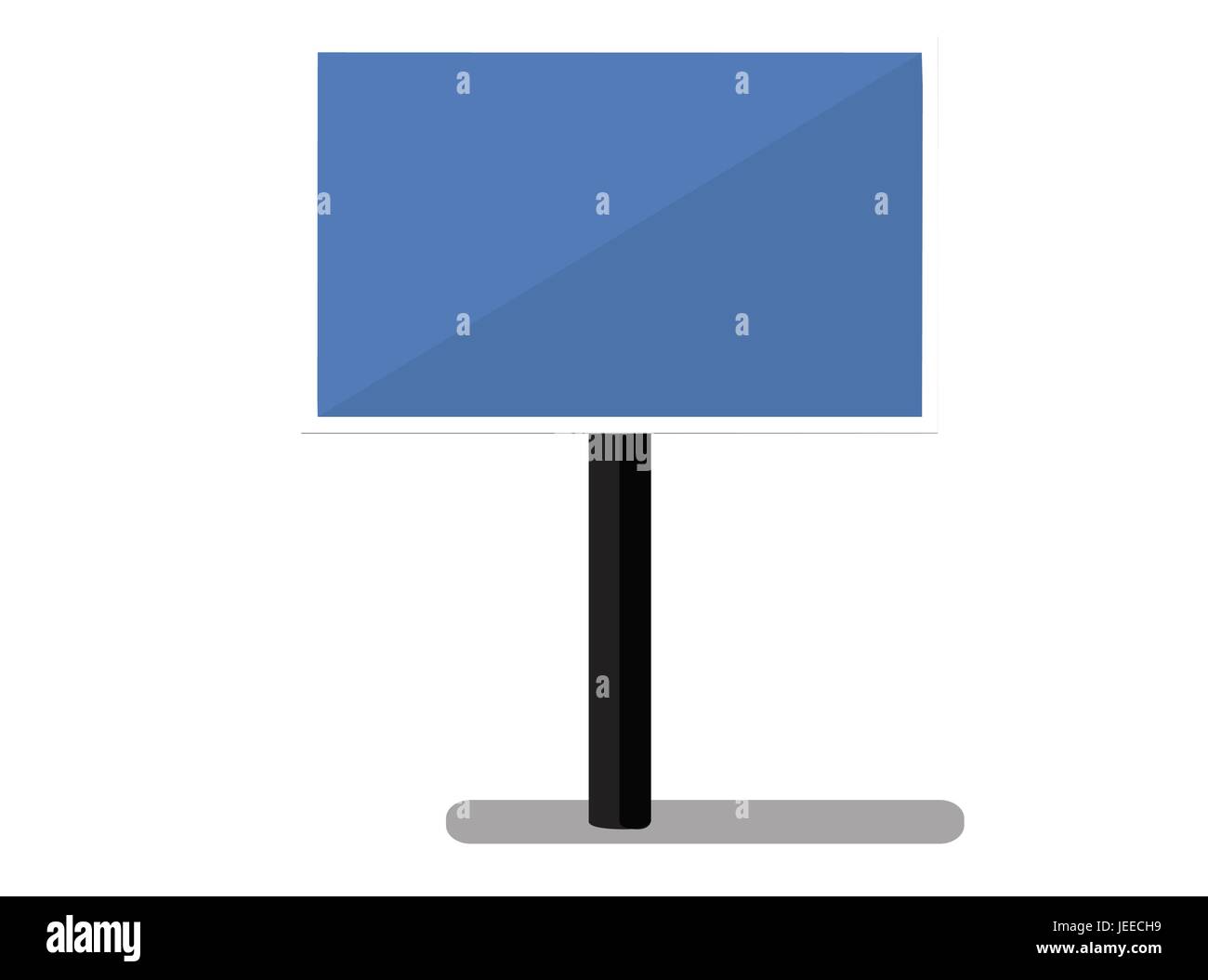 EPS 10 vector illustration of sign panel silhouette on white background Stock Vector