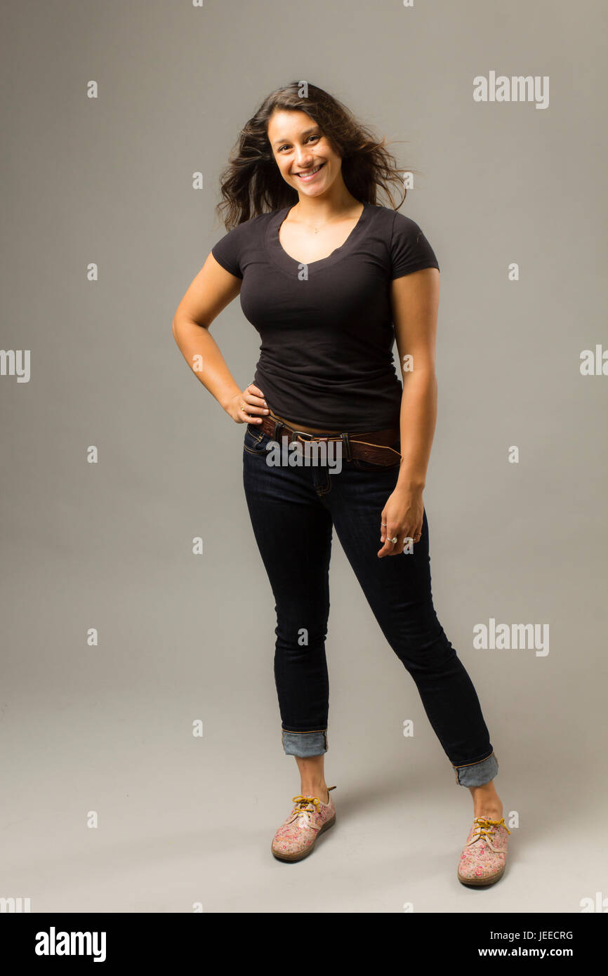 black shirt with jeans women