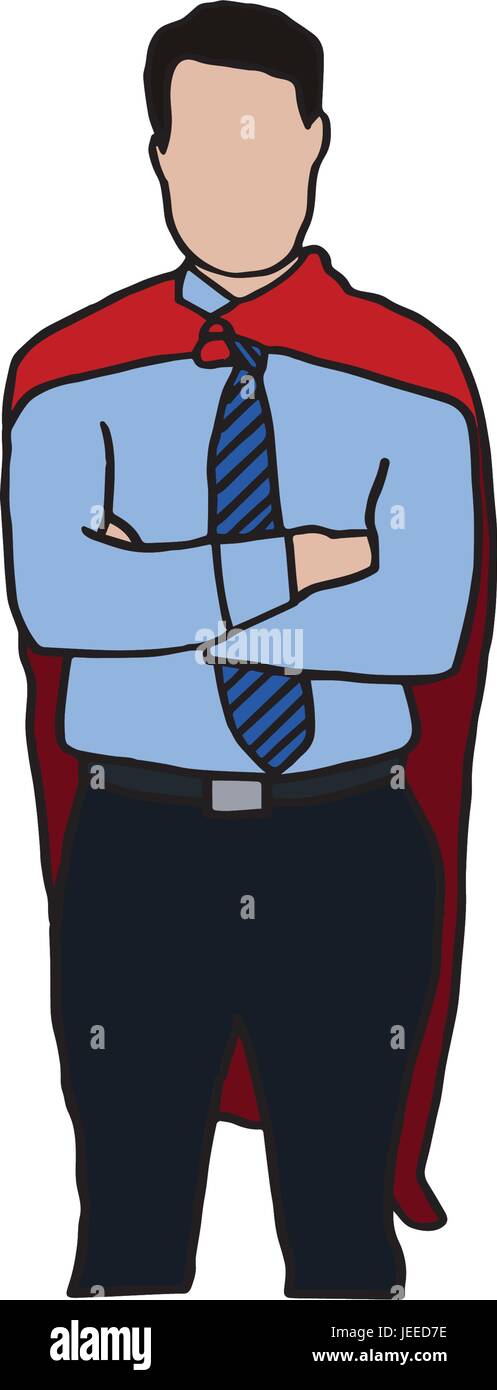 Vector icon set of businessman in superhero costume Stock Vector Image ...