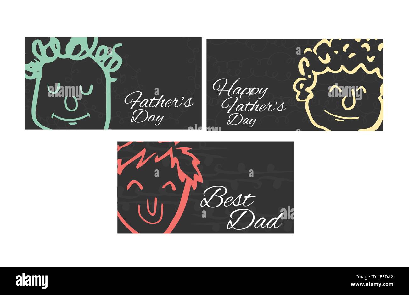 Vector icon set of fathers day greeting card Stock Vector Image & Art ...