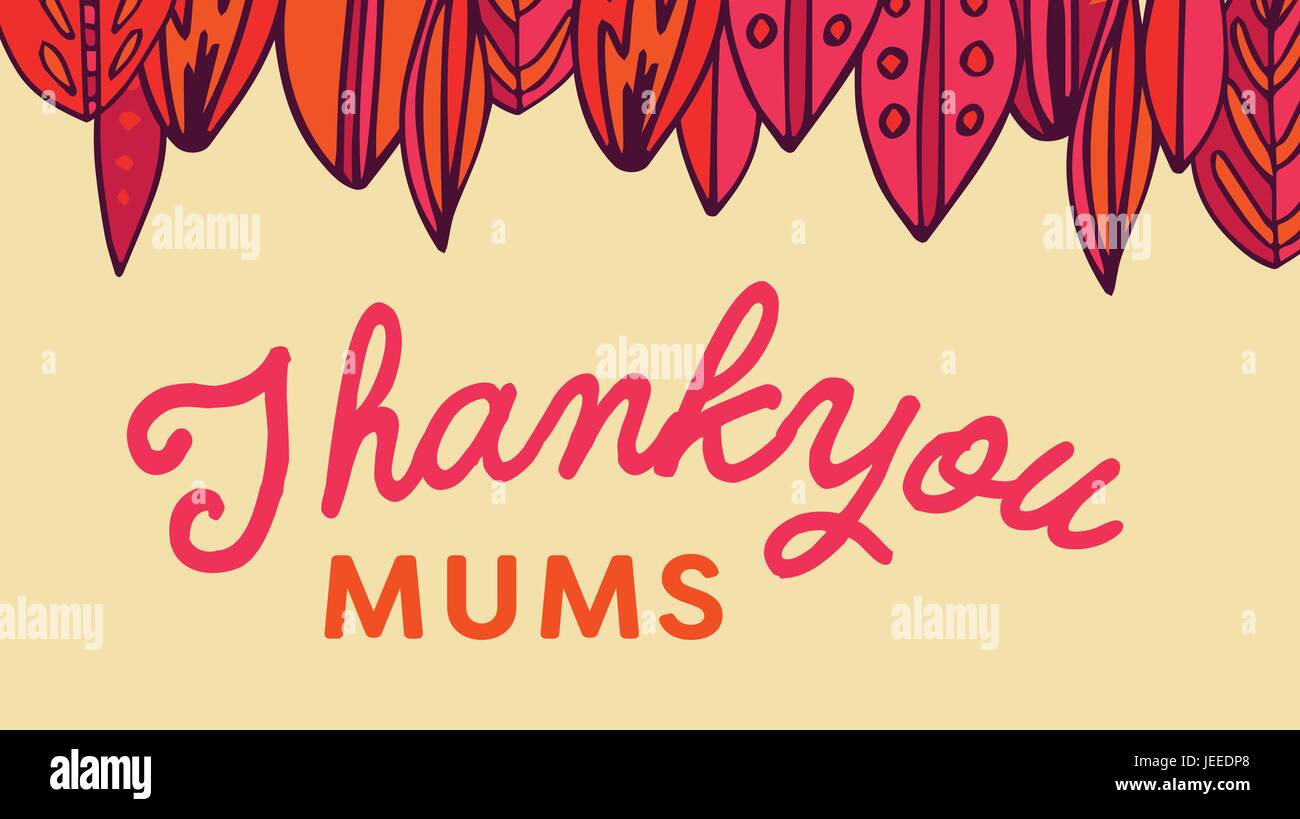 Mothers day card with thank you mums message Stock Vector Image & Art ...