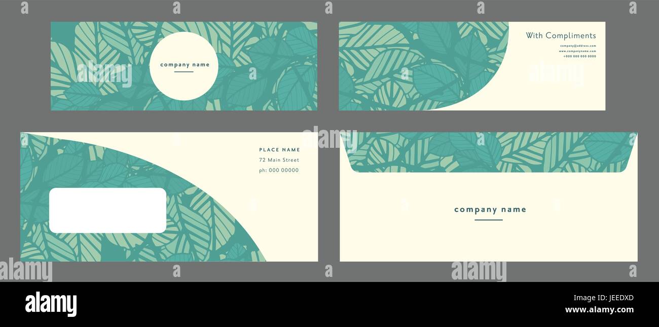 Vector set of business cards Stock Vector