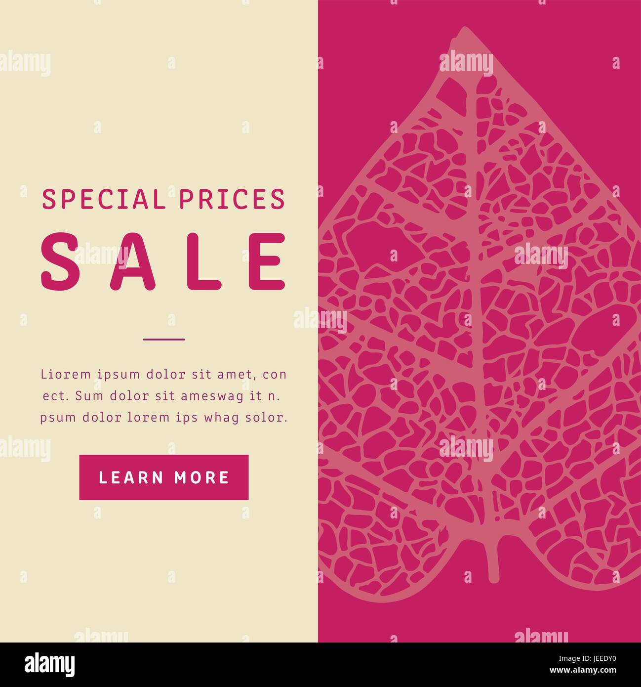 Special price sale brochure card Stock Vector