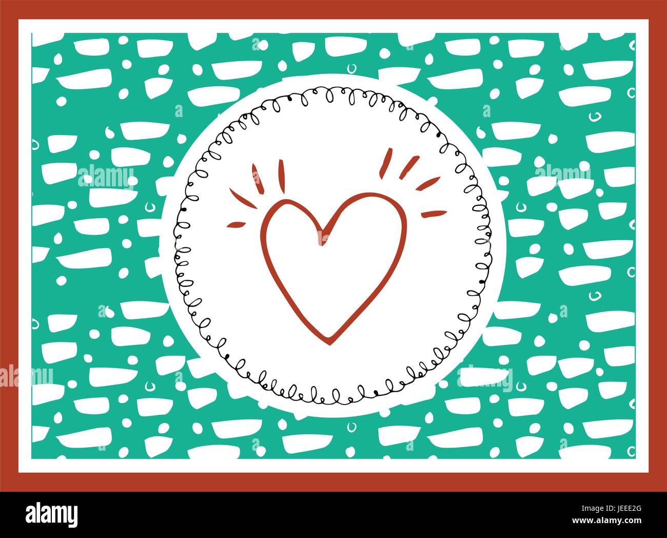 Vector of heart design on greeting card Stock Vector Image & Art - Alamy