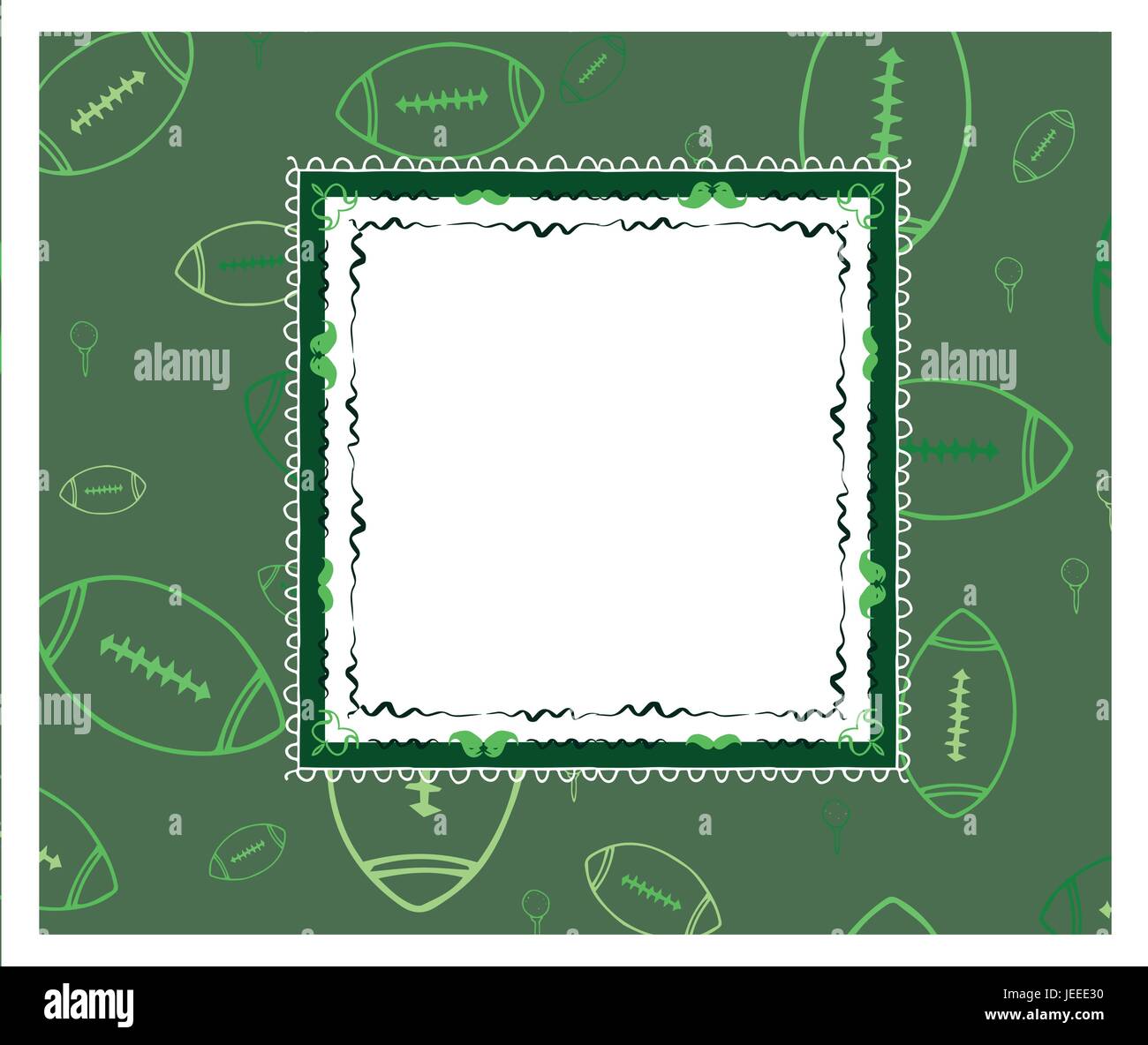 Card with rugby design Stock Vector