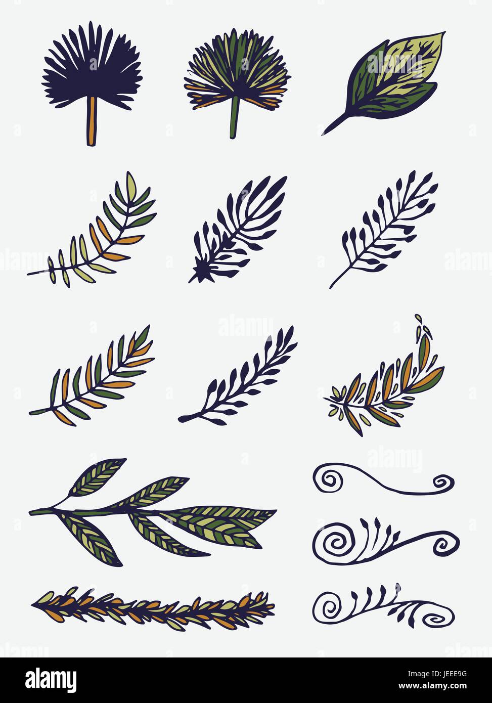 Spiral leaves Stock Vector Images - Alamy