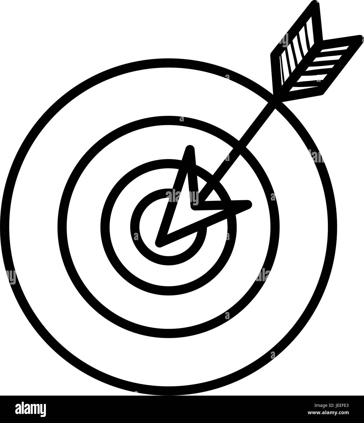 target with arrow icon vector illustration design draw Stock Vector ...