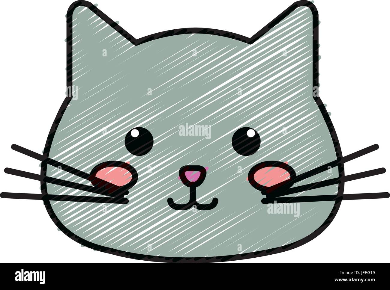Stuffed animal cat icon vector illustration design doodle Stock Vector ...