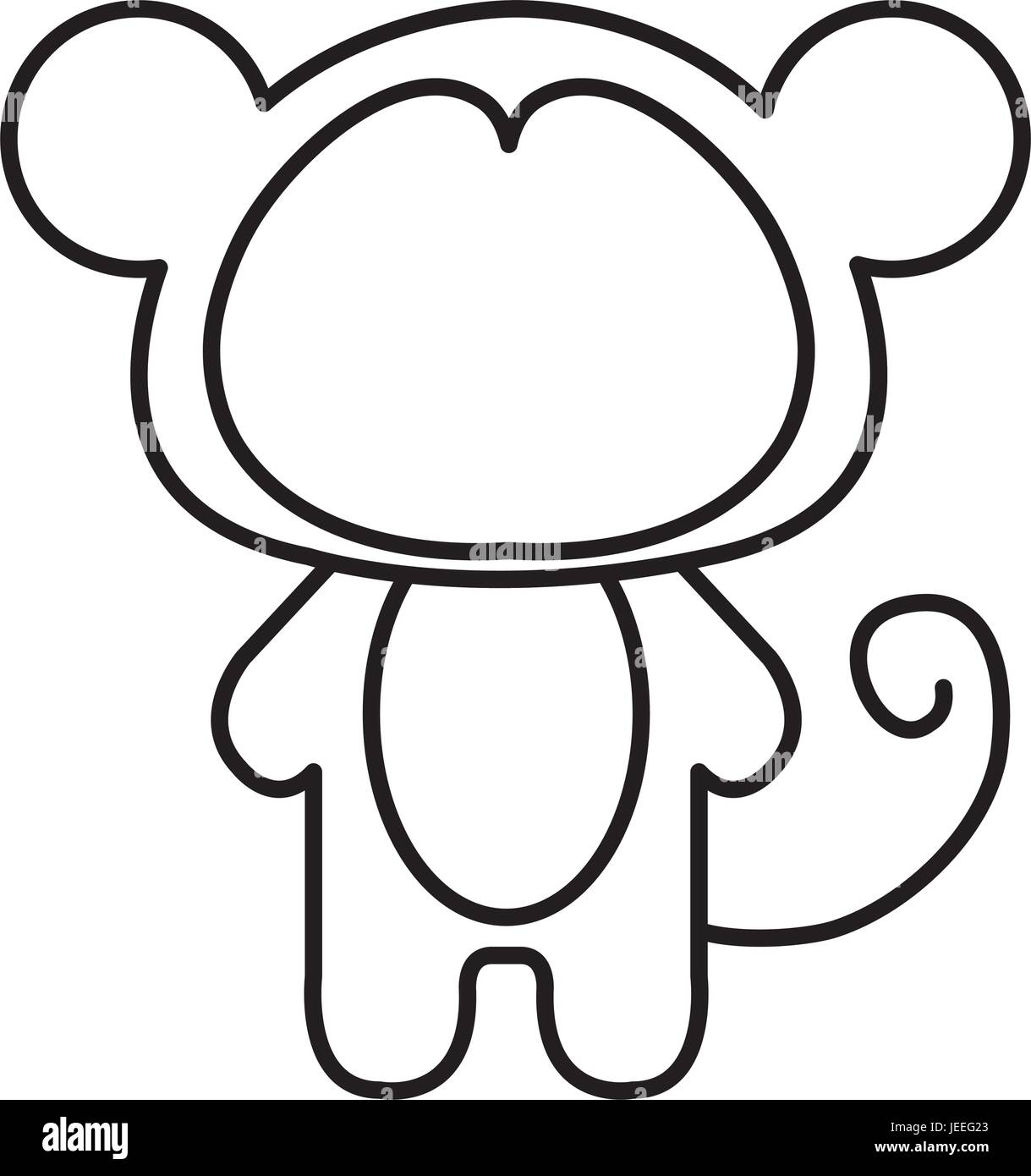 Stuffed animal monkey icon vector illsutration design draw Stock Vector  Image & Art - Alamy