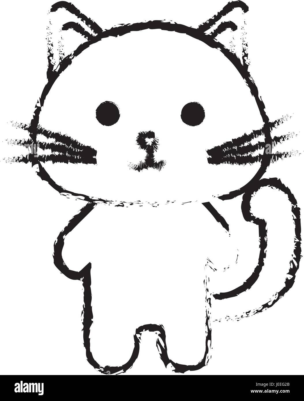 Stuffed animal cat icon vector illustration design draw Stock Vector Image  & Art - Alamy